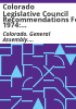 Colorado_Legislative_Council_recommendations_for_1974