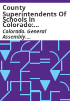 County_superintendents_of_schools_in_Colorado
