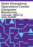 State_Emergency_Operations_Center_computer_resources__Department_of_Local_Affairs