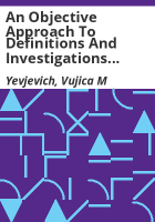 An_objective_approach_to_definitions_and_investigations_of_continental_hydrologic_droughts