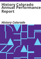 History_Colorado_annual_performance_report