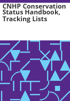 CNHP_conservation_status_handbook__tracking_lists